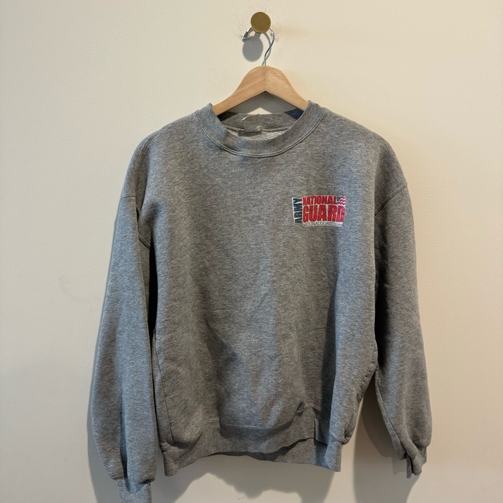 Vintage National Guard Gray Crewneck Sweatshirt